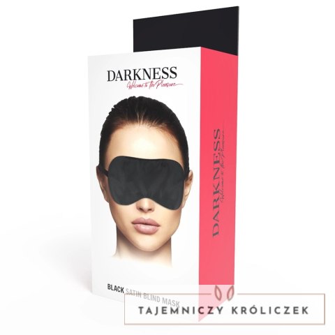 Darkness Basic Black Mask - satynowa, regulowana opaska na oczy DARKNESS