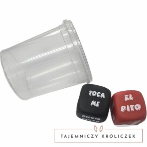 Diverty Sex DIABLO PICANTE Gra w kości - Zestaw z kubkiem, 2 kostki 30mm DIABLO