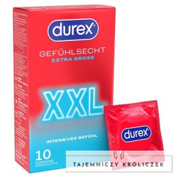 Durex Gefuhlsecht Extra Gross 10 szt. anatomiczne prezerwatywy XXL Durex