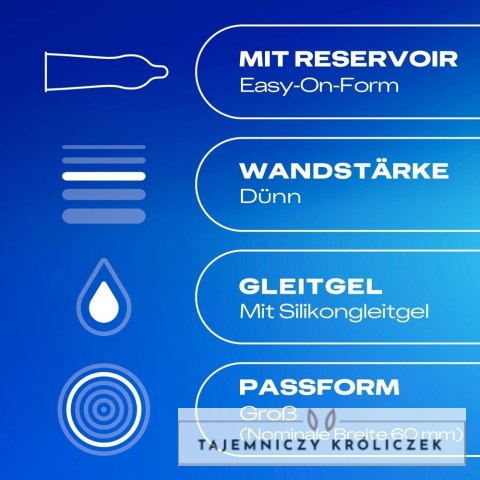 Durex Gefuhlsecht Extra Gross 10 szt. anatomiczne prezerwatywy XXL Durex