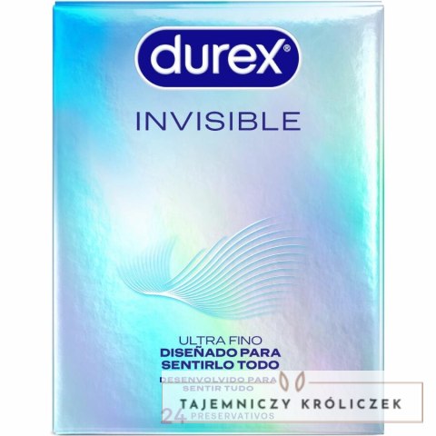 Durex Invisible Ultra Cienkie Przezroczyste Prezerwatywy 24 szt. 54 mm Durex