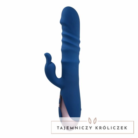 Evolved Ringer Rabbit Royal Blue - wibrator z funkcją ruchomych pierścieni Evolved