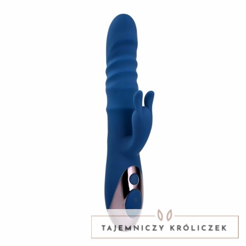 Evolved Ringer Rabbit Royal Blue - wibrator z funkcją ruchomych pierścieni Evolved