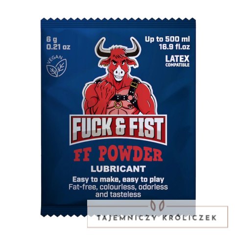 FF Powder Lubricant Saszetka 6g - Bezzapachowy koncentrat do żelu 500ml Fuck Fist