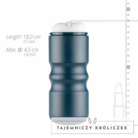 FPPR. Biała maszyna intymna z anatomicznym otworem i teksturą FPPR.
