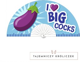 I Love Big Cocks - Wachlarz dekoracyjny 64 cm fioletowo-niebieski M Proud