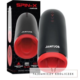 Jamyjob Spin-X - Intymna maszyna rotacyjno-grzewcza, silikon, ładowalna JAMYJOB
