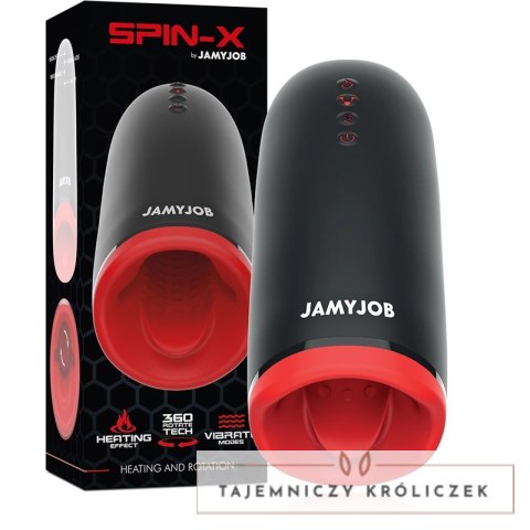 Jamyjob Spin-X - Intymna maszyna rotacyjno-grzewcza, silikon, ładowalna JAMYJOB