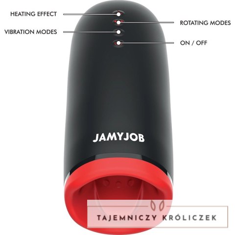 Jamyjob Spin-X - Intymna maszyna rotacyjno-grzewcza, silikon, ładowalna JAMYJOB