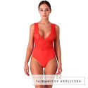PASSION Evalie Body Koronkowe Czerwone L/XL Eleganckie Passion