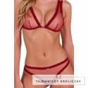 Passion Belissana komplet bielizny koronkowej bordo L/XL elegancki Passion