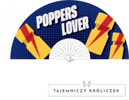 Poppers Lover wachlarz dekoracyjny 64 cm niebiesko-żołty M Proud