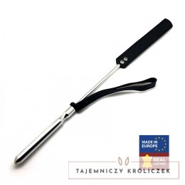 Red Leather Pejcz Skorzano-Metalowy 52 cm Czarny/Srebrny Premium Red Leather