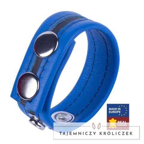 Red Leather Tippy Skorzana Opaska Regulowana Blue - naturalna skora, 60 mm Red Leather