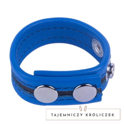 Red Leather Tippy Skorzana Opaska Regulowana Blue - naturalna skora, 60 mm Red Leather