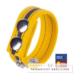 Red Leather Tippy Skorzany Pierścień Regulowany Żołty - Pasek z Naturalnej Skory Red Leather