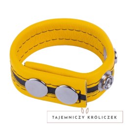 Red Leather Tippy Skorzany Pierścień Regulowany Żołty - Pasek z Naturalnej Skory Red Leather