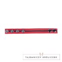 Red Leather Tippy skorzana opaska regulowana czerwona 2,3 cm Red Leather
