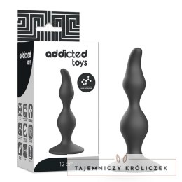 Addicted Toys Korek Analny 12 cm Czarny Silikonowy z Szeroką Podstawą ADDICTED