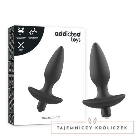 Addicted Toys Masażer Prostaty Wibrujący Czarny 8x14cm Silikon ADDICTED