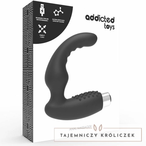 Addicted Toys Model 2 - Czarny masażer strefy prostaty, ładowany USB ADDICTED