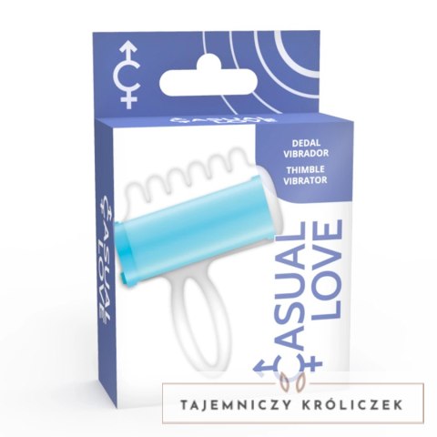 CASUAL LOVE Finger Fun Niebieski - Elastyczny stymulator z wibracją CASUAL LOVE