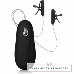 CalExotics Nipple Play zaciski z wibracją, czarne, regulowane, ABS CALEXOTICS