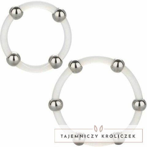 CalExotics Zestaw Pierścieni Silikonowych ze Stalowymi Kulkami L/XL Kolorowy CALEXOTICS