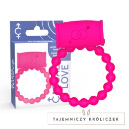 Casual Love Ring 25 silikonowy pierścień wibrujący rożowy elastyczny CASUAL LOVE