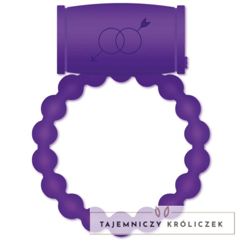 Casual Love Ring 25 - silikonowy pierścień z funkcją wibracji, fioletowy CASUAL LOVE