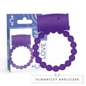 Casual Love Ring 25 - silikonowy pierścień z funkcją wibracji, fioletowy CASUAL LOVE