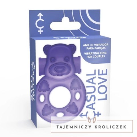 Casual Love Ring 26 Fioletowy - Elastyczny Pierścień Wibrujący TPR CASUAL LOVE