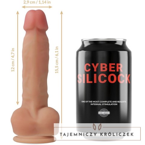 CyberSilicock Ansel - Uprząż z 3 pierścieniami i model silikonowy 15,5 cm CYBER SILICOCK