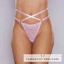 Dreamgirl Cherished Allure stringi z koronki i siateczki, regulowane paski Allure