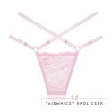 Dreamgirl Cherished Allure stringi z koronki i siateczki, regulowane paski Allure