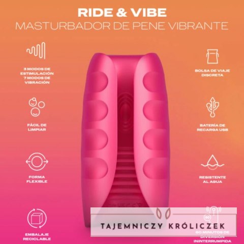 Durex Ride & Vibe Intymny Wibrujący System Masażu USB Wodoodporny Durex