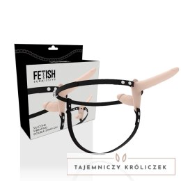 Fetish Submissive Harness Flesh Up - system uprzęży z podwojnym wibratorem, regulowany FETISH SUBMISSIVE