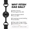 Fetish Submissive silikonowy knebel oddychający z regulacją 4,1 cm FETISH SUBMISSIVE