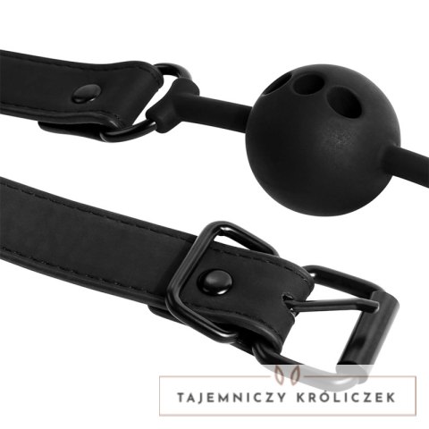 Fetish Submissive silikonowy knebel oddychający z regulacją 4,1 cm FETISH SUBMISSIVE