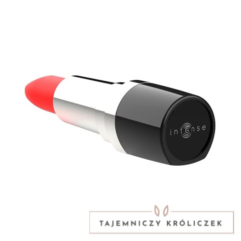 Intense Lippsy Black - Mini urządzenie wibracyjne w formie szminki IPX4 INTENSE