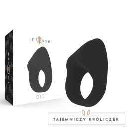 Intense OTO Czarny Pierścień Wibrujący USB, 20 Trybow, Silikon INTENSE