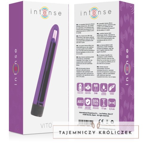 Intense VITO masażer intymny liliowy 17 cm wodoodporny ABS INTENSE