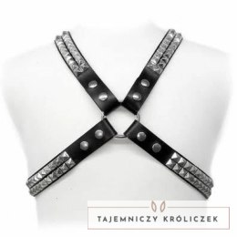 Leather Body - uprząż skorzana z ćwiekami, regulowana S-XL LEATHER BODY
