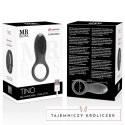 Mr Boss Tino - Pierścień silikonowy z wibracją, bezprzewodowy, czarny MR. BOSS