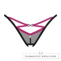 Obsessive Novenes stringi z ozdobnym wisiorkiem, model XL/2XL, czarne Obsessive