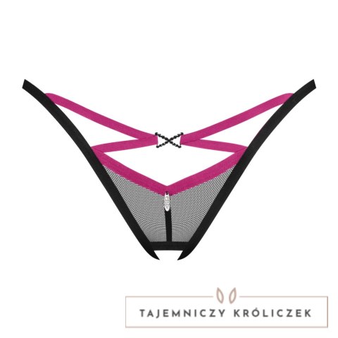Obsessive Novenes stringi z ozdobnym wisiorkiem, model XL/2XL, czarne Obsessive