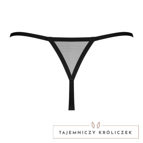 Obsessive Novenes stringi z ozdobnym wisiorkiem, model XL/2XL, czarne Obsessive