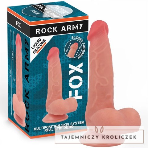 Rockarmy Liquid Silicone Fox 19 cm - model silikonowy z przyssawką ROCK ARMY