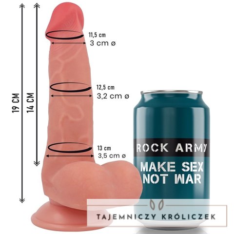Rockarmy Liquid Silicone Fox 19 cm - model silikonowy z przyssawką ROCK ARMY