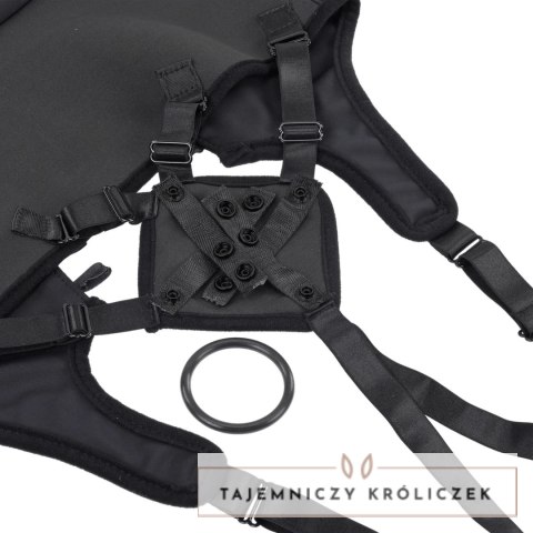 Sportsheets Gorsetowa Uprząż Strap-On Czarna, Regulowana, O-Ring Sportsheets